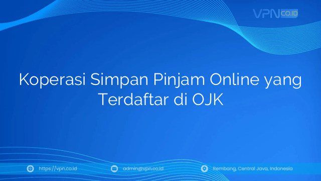 Koperasi Simpan Pinjam Online yang Terdaftar di OJK
